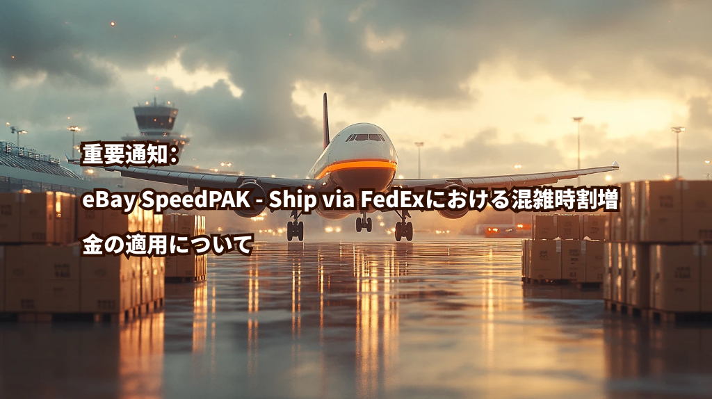 重要通知：eBay SpeedPAK - Ship via FedExにおける混雑時割増金の適用について
