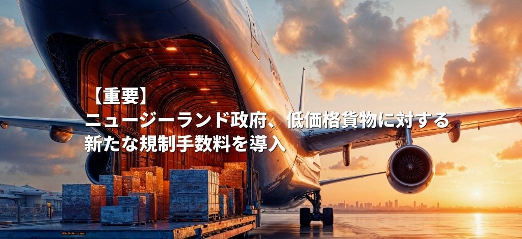 【重要】ニュージーランド政府、低価格貨物に対する新たな規制手数料を導入