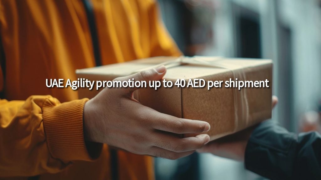 UAE Agility promotion up to 40 AED per shipment